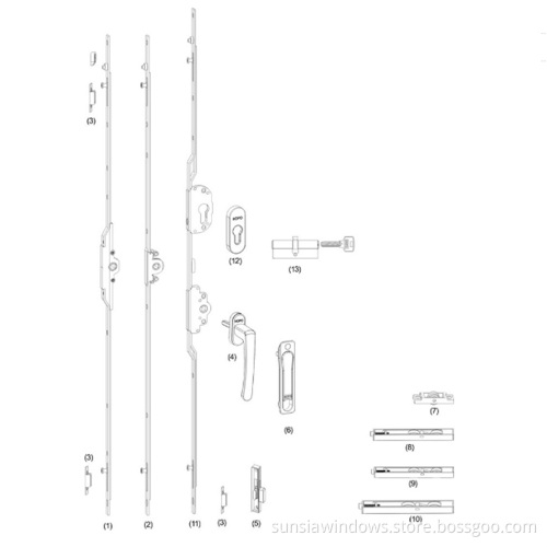 Aluminum Sliding Window and Door Fittings